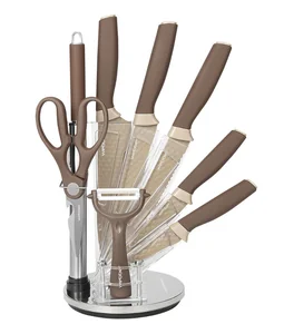 WEBBER Набор ножей на акриловой подставке 9 предметов BE-2293