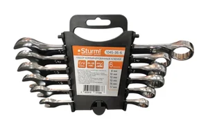 Sturm Набор ключей комбинир. 6 пр. гаечных 8-17мм (8,10,12,13,14,17) Cr-V,  хромир., 1045-36-6