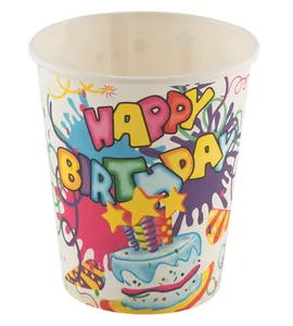 Mallony Набор бумажных стаканов Happy Birthday 6 шт. 007147-SK