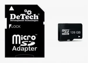 DeTech MC-128Gb Карта памяти (U3 с адаптером)