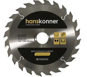 Hanskonner Пильный диск по дереву 200x32/30мм, 24 зубьев, H9022-200-32/30-24