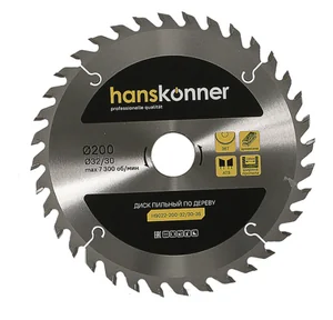 Hanskonner Пильный диск по дереву 200x32/30мм, 36 зубьев, H9022-200-32/30-36