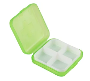 ECOS Таблетница, 4 секции 6,5х6,5х2,1 см. 007748-SK