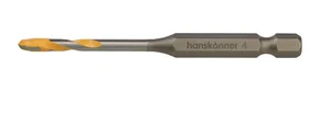 Hanskonner Сверло по твёрдым материалам 4x80мм, шестигранный хвостовик, H1055-09-04