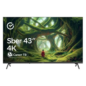 Sber Телевизор 43" SDX-43U5500DBA черный LED 4K UHD 60Hz Smart TV Салют ТВ 2GB/8GB