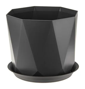 М-ПЛАСТИКА Кашпо Призма 1,0 л. М 3137 графит