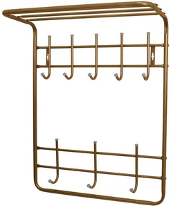 НИКА Вешалка с полкой настенная металлическая ВПТ8 медный антик