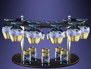 ГУСЬ ХРУСТАЛЬНЫЙ Универсальный набор 19пр. Греческий узор (GE03-188/164/837-БС)