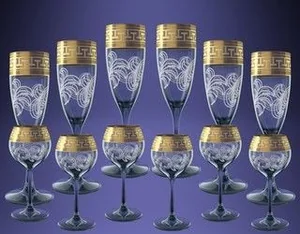 ГУСЬ ХРУСТАЛЬНЫЙ Универсальный набор 12пр. Греческий узор (GE03-1687/1801)