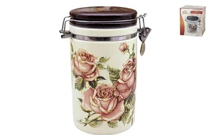 КОРАЛЛ Емкость для сыпучих продуктов 1000мл.Королевская роза HC8600A-C34