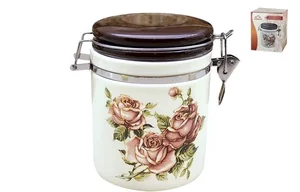КОРАЛЛ Емкость для сыпучих продуктов 730мл.Королевская роза HC8600С-C34