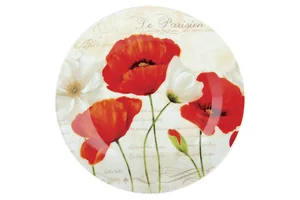 КОРАЛЛ Тарелка обеденная 24 см. Маки YQ1619/24