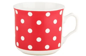 КОРАЛЛ Кружка 400мл.Красный горох TYMY400