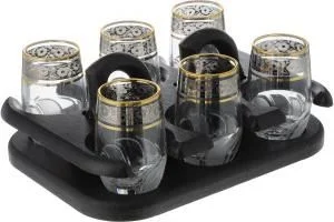 ГУСЬ ХРУСТАЛЬНЫЙ Набор стопок для водки 7пр. Флорис 50мл. (TD32-27936-БС)