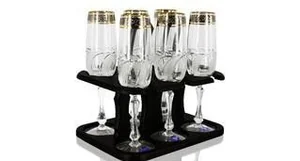 ГУСЬ ХРУСТАЛЬНЫЙ Набор бокалов для шампанского 7пр. Флорис 200мл. (TD32-27827-БС)