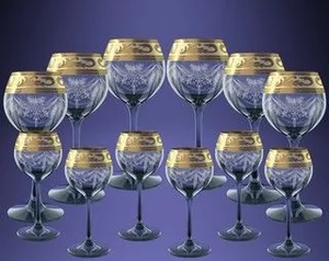 ГУСЬ ХРУСТАЛЬНЫЙ Универсальный набор 12пр. Русский узор (GE09-1689/1801)