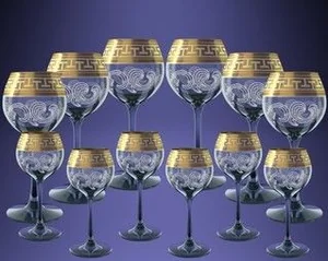 ГУСЬ ХРУСТАЛЬНЫЙ Универсальный набор 12пр. Греческий узор (GE03-1689/1801)