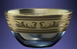 ГУСЬ ХРУСТАЛЬНЫЙ Салатник 19см. Русский узор GE09-1326