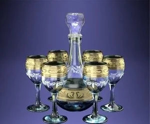 ГУСЬ ХРУСТАЛЬНЫЙ Набор для водки  Русский узор (7пр.) GE09-500/134