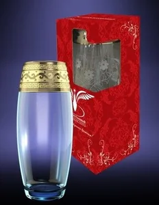 ГУСЬ ХРУСТАЛЬНЫЙ Ваза Версаче 260мм. GE08-3966