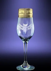 ГУСЬ ХРУСТАЛЬНЫЙ Набор бокалов для шампанского Русский узор 200мл. (EAV49-160)