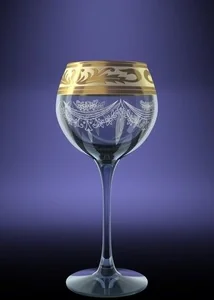 ГУСЬ ХРУСТАЛЬНЫЙ Набор бокалов для вина Русский узор 280мл. (GE09-1688)