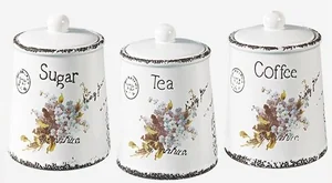 MAESTRO Набор емкостей для сыпучих продуктов 3пр. Открытка-незабудка MR-20049-03CS