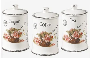 MAESTRO Набор емкостей для сыпучих продуктов 3пр. Открытка-роза MR-20050-03CS