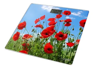 LUMME Весы напольные электронные LU 1328 красные маки