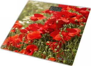 HOME ELEMENT Весы напольные электронные HE SC 906 красные маки