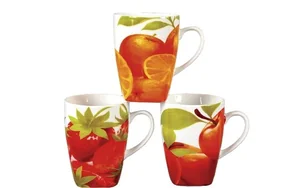 КОРАЛЛ Кружка 340мл. Фрукты B024-A03877ABC