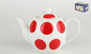 КОРАЛЛ Чайник заварочный 800 мл Красный горох 1333