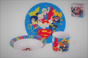 КОРАЛЛ Набор посуды д/завтрака 3 пр.Девочки супер-герои TSET3SHG