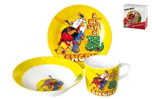 КОРАЛЛ Набор посуды д/завтрака 3 пр. Сердитые птички TSET3ABK