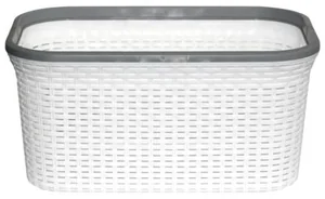 ВИОЛЕТ Корзина для белья 40л.Ротанг 2636/6 белый