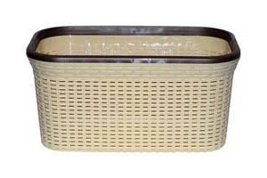 ВИОЛЕТ Корзина для белья 40л.Ротанг 2636/2 бежевый