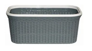 ВИОЛЕТ Корзина для белья 32л.Ротанг 2632/8 серый