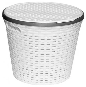 ВИОЛЕТ Корзина для белья 20л.Ротанг 2518/6 белый