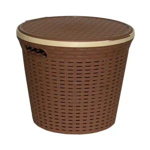ВИОЛЕТ Корзина для белья 20л.Ротанг 2518/17 какао