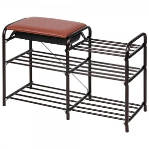 НИКА Этажерка для обуви «Люкс» с ящиком ЭТЛ5/1 медный антик