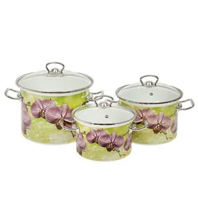 ЛЗЭП Набор кастрюль (6пр.) Орхидея № 1500
