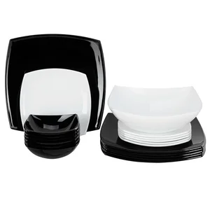LUMINARC Набор столовый 19 пр. Quadrato Black&White C 5239