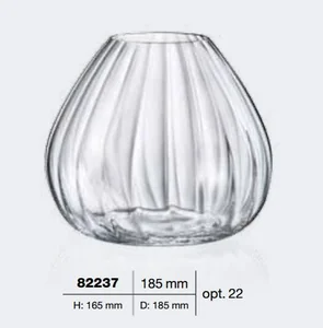 BOHEMIA Ваза Waterfall Clear 185мм 82237/185/22