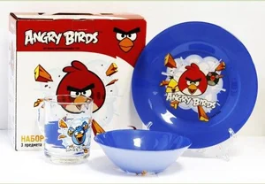 КОРАЛЛ Набор посуды д/завтрака 3 пр. Энгри Бердз - Синий 1057901