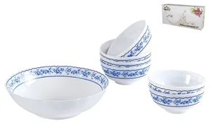 КОРАЛЛ Набор салатников 7пр. Голубая лента JL9907B