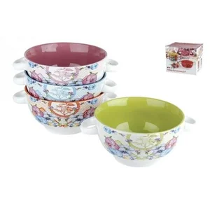 КОРАЛЛ Набор бульонниц Анютины глазки 4пр. ST1298/D1307