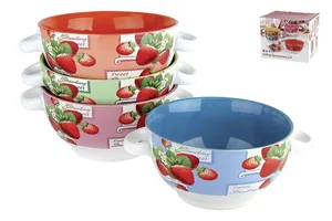 КОРАЛЛ Набор бульонниц Клубника 4пр. ST1298/D1109