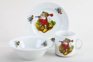 КОРАЛЛ Набор посуды д/завтрака 3 пр. Лесовичок 4С0477Ф34