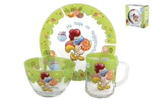 КОРАЛЛ Набор посуды д/завтрака 3 пр. Синеносики 55029SETS1