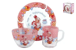 КОРАЛЛ Набор посуды д/завтрака 3 пр. Синеносики 55029SETS2